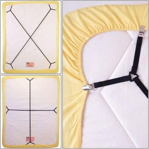 Bed Sheet Elastic Gripper Clip Strap Fastener Mattress Cover Holder Grips Suspender Belt