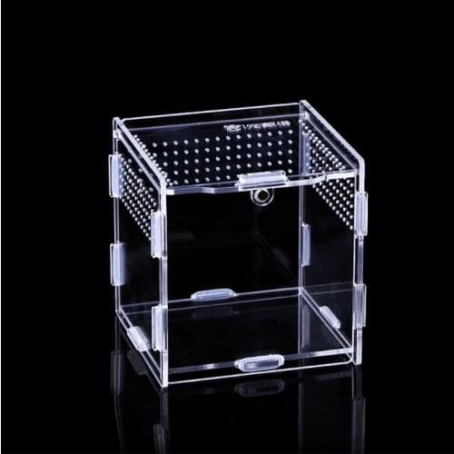 Y5GB Reptile Feeding Box Insect Breeding Case Acrylic Habitat for Spider Horned Frog