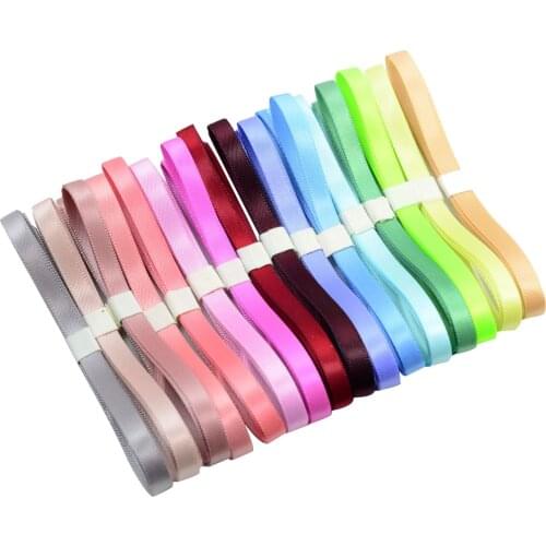 16 Pieces 1 Yard Double Sided Polyester Grosgrain Ribbons Sewing Trim for Christmas Gift Wrapping Assorted Color - 6mm