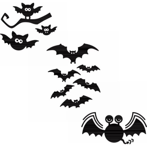 Flying Bat Owl Decorative Embossing Papercard Crafts Die 2021 Halloween Bat Owl Embossing Scrapbooking Stencil Craft