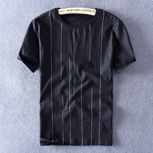 New style stripe black t shirt men brand casual t-shirt for men o-neck tshirt male fashion comfortable t shirts mens camisa