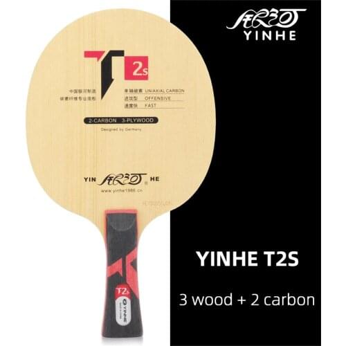 Genuine Yinhe Galaxy T-2S Table Tennis Blade (T2s,3wood + 2 carbokev) Ping Pong Racket Base Raquete De Ping Pong