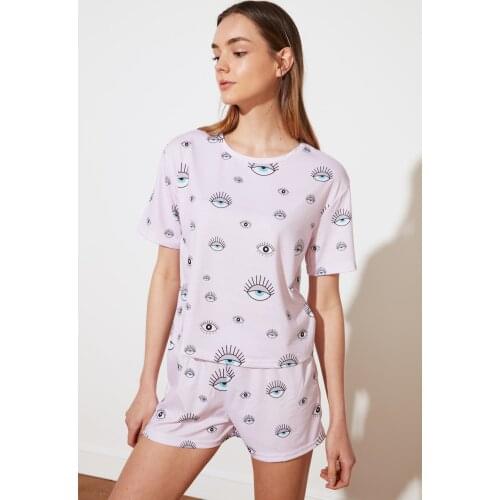 Trendyol Patterned Knitted Pajamas Set THMSS21PT0759