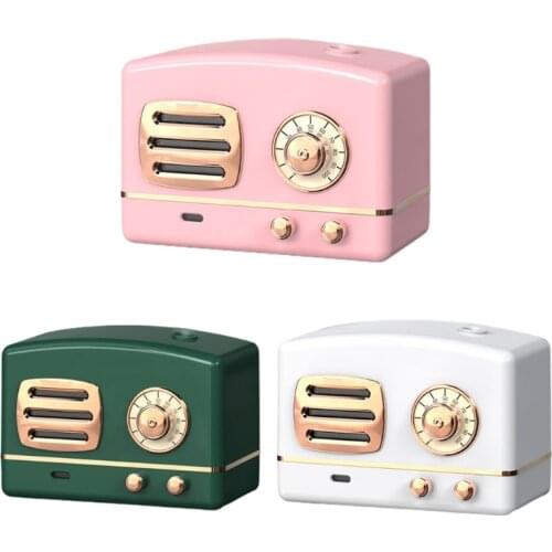 Retro Radio Shape Large Capacity Portable Desktop Air Humidifier USB Mist Maker Aroma Essential Oil Diffuser for Home