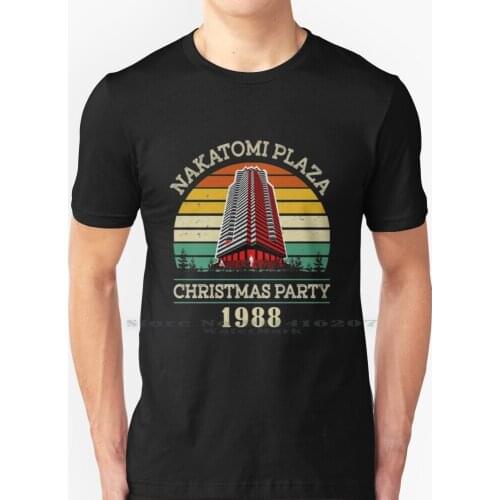 Retro Vintage Nakatomi Plaza Cool Christmas Party 1988 T - Shirt T Shirt 100% Pure Cotton Nakatomi Plaza Christmas Party
