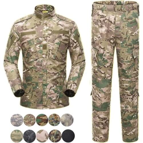 Military Uniform Men Tactical Army BDU Army Combat Hunting Airsoft Paintball Camo Clothing Multicam Camouflage Jacket + Pants