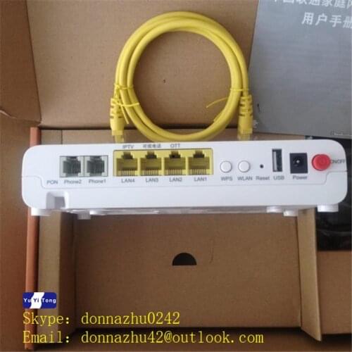 ZTE ZXHN F427 wireless ONT, V5 EPON ONU with 4 LAN + 2 POTS +USB ports, English software