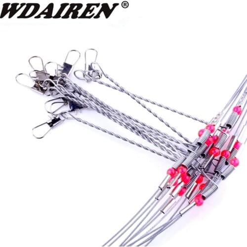 1Pcs 7cm Steel Wire Leader Rope Fishing Line Lure Leader Swivel Interlock Snap Anti-bite Line fishing hooks WD-158