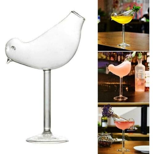 150ml Bird Shaped Glass Wine Cup Whiskey Glasses Drinking Clear Cocktail Glass Kitchen,Dining & Bar 1/2pcs 20x12.5cm LBShipping