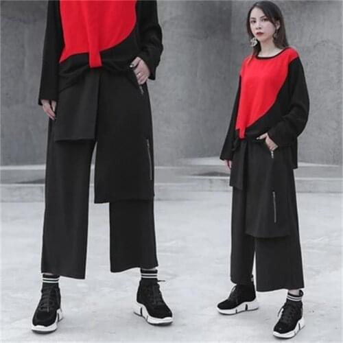 2021 spring and autumn new loose-legged trousers Europe and the United States large size straight pants trend