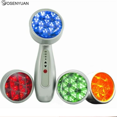 4 colors Photon LED Skin Rejuvenation Red Blue Yellow Light Skin Care Tight IPL Acne Collagen Whitening Therapy Device for face