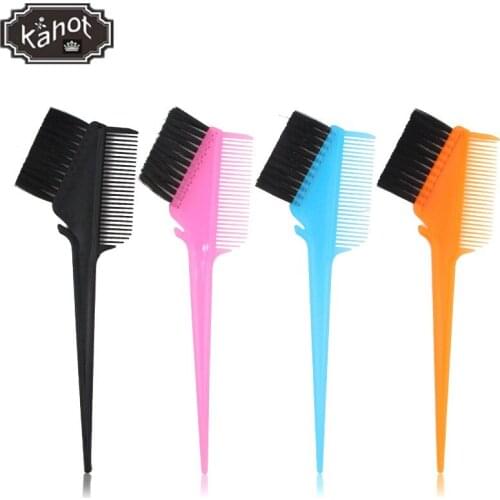 4PC Hairdressing Oiling Comb Hair Salon Hair Dyeing Comb Soft hair Dyeing Double-Sided Brush Hair Dyeing Care Dyeing Brush