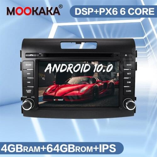 Android 10.0 64GB PX6 Car GPS Navigation For Honda CRV 2012-2016 Auto Stereo Head Unit Radio Recorder Multimedia DVD Player DSP