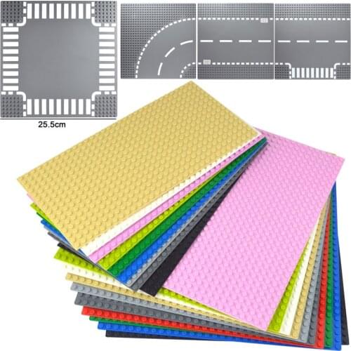 Assembly Bricks Baseplate City Street Road Plate Toy Gifts For Children Building Blocks Classic Base Plates 32*32 32*16 Dots