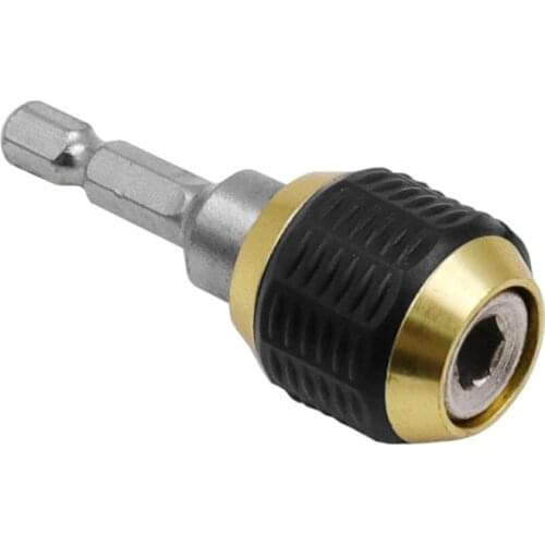 60/150/300mm Hexagonal Shank Quick Coupling 1/4 Inner Hex Self-locking Connecting Rod Drill Bit Holder Chuck Adapter