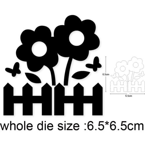 Flower Butterfly Fence Metal Cutting Dies Stencils For Scrapbooking dies DIY Craft Stmap Card Making Embossing Die Cuts 2020 New