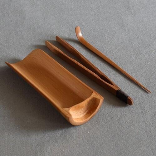 3PCS Bamboo Wood Tea Set Accessories Delicate Tea Making Tool Kit Practical Tea Ceremony Accessories Chic Teaware Supplies for T