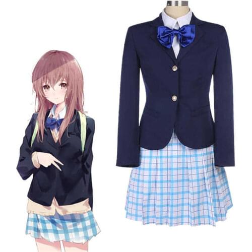 A Silent Voice Shouko Nishimiya Shoko Cosplay Costume Japanese Anime The Shape Of Voice School Uniform Suit Outfit Clothes wig
