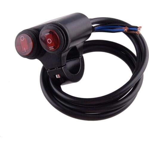 Motorbike Scooter Handlebar Headlight Fog Spot Light Dual On Off Switch Motorcycle 12V 10A Waterproof 7/8'' 22mm