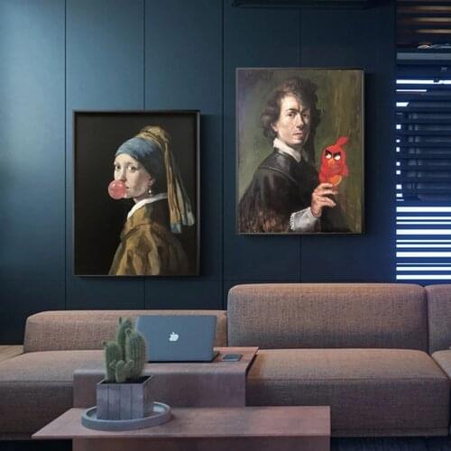 Funny Picture Canvas Painting Nursery Wall Art Nordic Picture Home Decoratie Poster And Print Abstractos Modernos