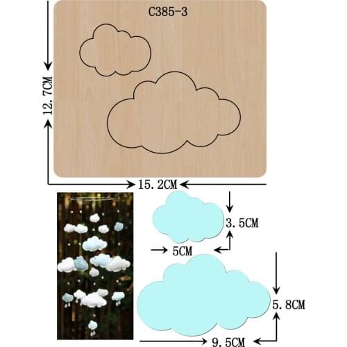 New Clouds Wooden die Scrapbooking C-385-3 Cutting Dies