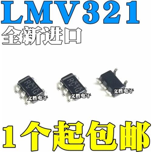 2PCS New and original LMV321IDBVR RC1F SOT23-5 LMV321 Low power consumption single operational amplifier IC chip, low voltage