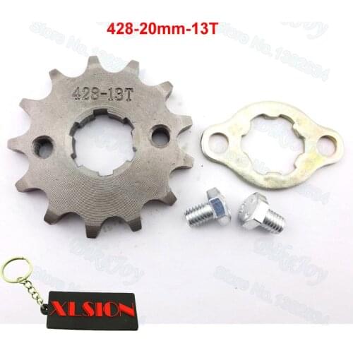 428 13 T Tooth 20mm ID Front Engine Sprocket for CRF XR 50 70 KLX110 TTR Dirt Pit Bike ATV Quad Moped Buggy Scooter Motorcycle
