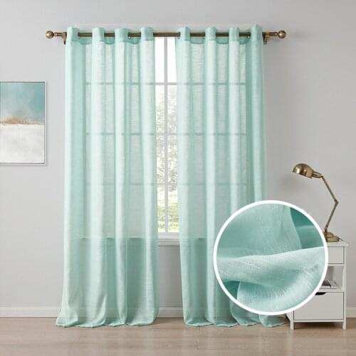Bedroom semi-shading curtain pure color custom gauze curtain yarn Decor Sheer Voile Tulle Curtains for Living Room