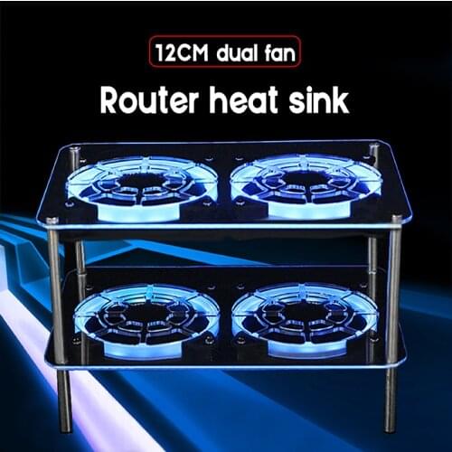 Routing radiator, USB 12cm LED light cooling fan, high speed low noise router, broadband cat, TV set-top box radiator