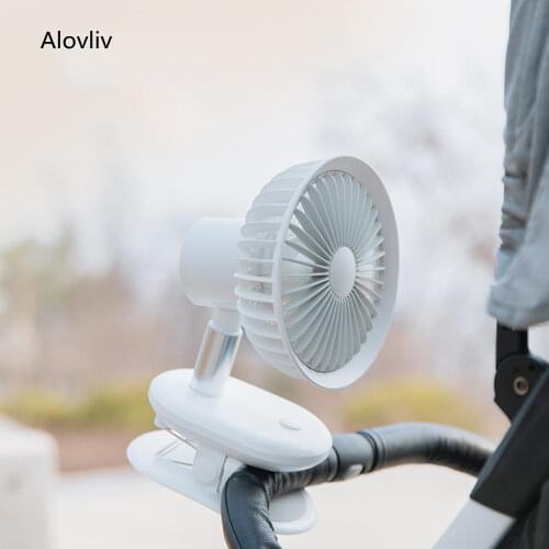 360° Adjustable Rotation Mini Fan Handheld Four-Speed Cooling Fan Baby Car Clip Portable Fan USB Office Desktop Rechargeable Fan