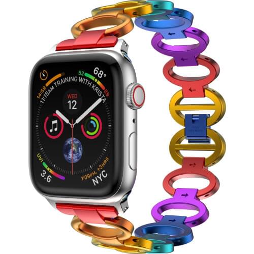 Watch strap For Apple Watch 5 4 3 2 1 38mm 40mm 42mm 44mm Bracelet Women Stainless Steel strap for iwatch Bands Series 5/4/3/2