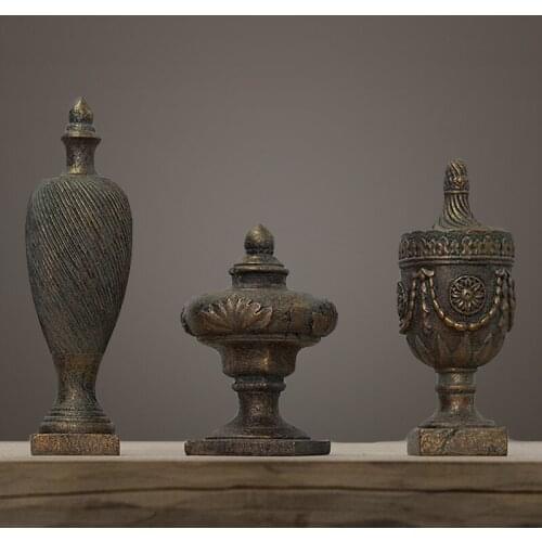 Retro resin Rome bottle column model vintage home furnishing decoration luxury creative hand made craft