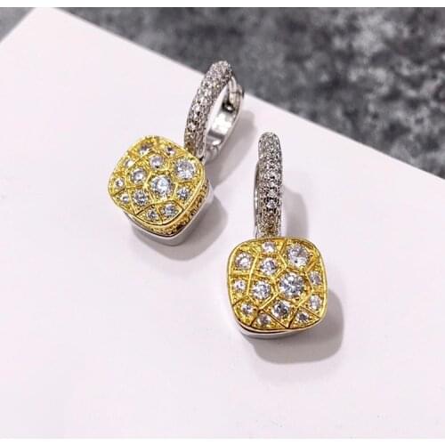 7 Colors Crystal Hive Honeycomb style Earrings Black Red Yellow Color Drop Earring For Women Gift Fashion Jewelry(DJ1225)