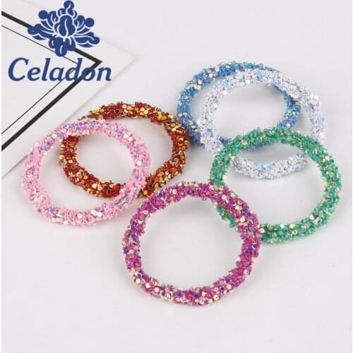 New Trendy Sequins Glitter Geometric 2pcs/lot Charms Glitter Charm For DIY Jewelry Necklace Findings Making Girls Women Handmade