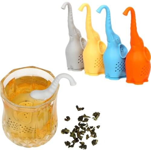 Silicone Cute Elephant Filter Loose Diffuser Tea Infuser Tea Strainer Teaware Tea Bag Food Grade Leaf Herbal Spice Filter