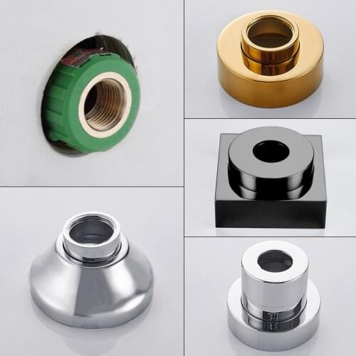 Shower Faucet Curved Angle Cover Brass Bathroom Faucet Install Accessories Adjustable Chrome Gold