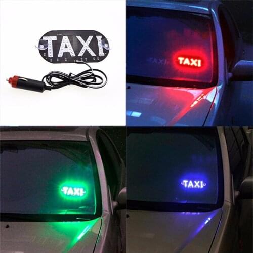 Taxi LED License Plate Car Light Windscreen Cab Indicator Inside Signal Lamp Автомобильные лампы Signal Lamp