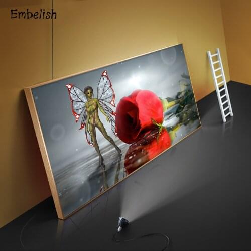 Embelish 1 Pieces Red Rose Flower Modern Home Decor Pictures For Living Room HD Print On Canvas Painting Wall Art Poster Artwork