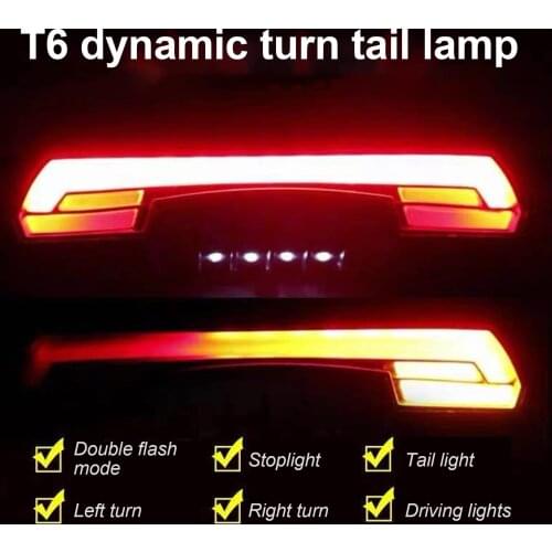 Universal 12-80V Steering+Driving+Braking+License plate lamp+Dual flashing tail lamp for Motorcycle Street Bike Cruiser Chopper