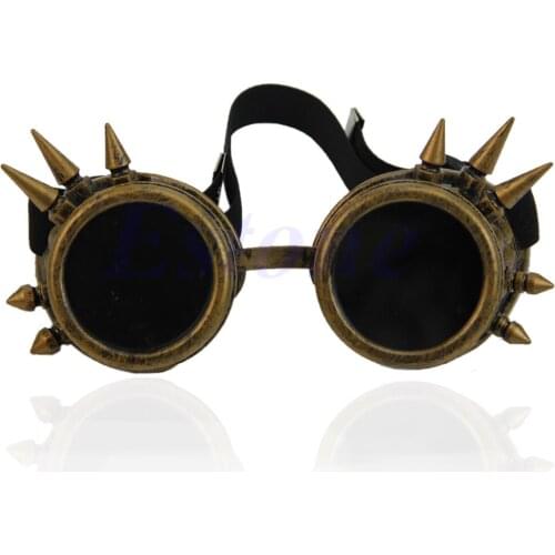 Y166 Vintage Victorian Gothic Cosplay Steampunk Goggles Glasses Welding Punk