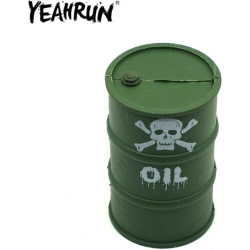 YEAHRUN Military Plastic Oil Drum Tools for 1/10 RC Rock Crawler Axial SCX10 TAMIYA CC01 90046 D90 D110 TF2 TRX4 Parts