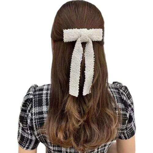 Plaid Big Bow Hair Barrette hair Pin Girls Women Hair Bands Headwear Hair Accessories