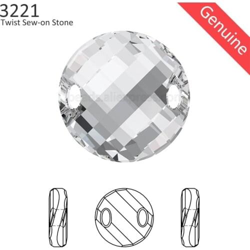 1 piece) 100% Original Crystal from Swarovski 3221 Twist Sew-on stone Made in Austria loose beads rhinestone DIY jewelry making