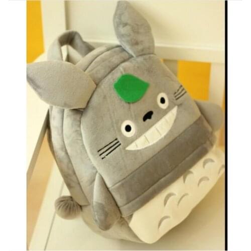 1 piece Anime Totoro Cotton 3D Cartoon Children Plush Backpacks for Boys Girls Schoolbag for Teenagers Kids Schoolbag