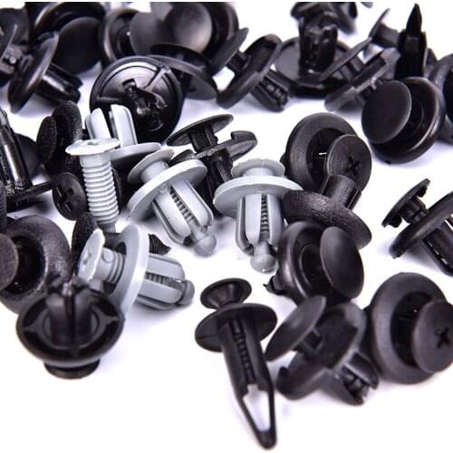 100pcs Car Fastener Screw Rivets Clips kit Mixed Plastic New Auto Bumper Fender trims Fastener Screw Rivets Clips