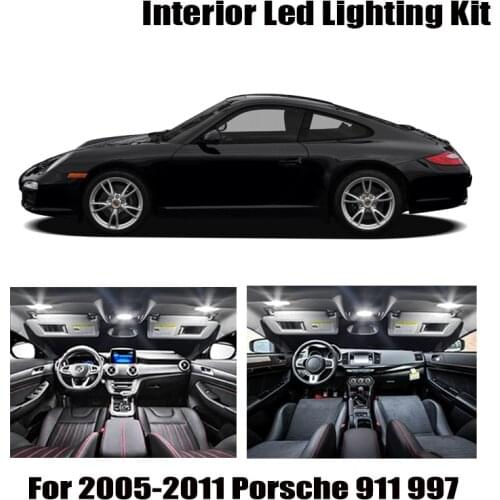 15pcs White Canbus Error Free LED License Plate Lamp Interior Map Dome Light Bulbs Kit For 2005-2011 Porsche 911 997