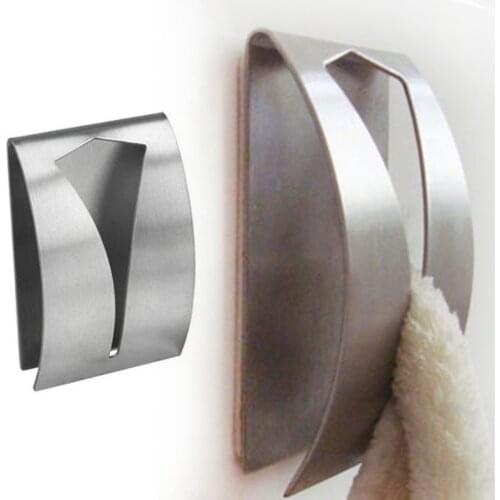 2pcs Stainless Steel Door Back Single Hanger Hook One Single Hook Free Perforated Door and Window Towel Rack Door Hook
