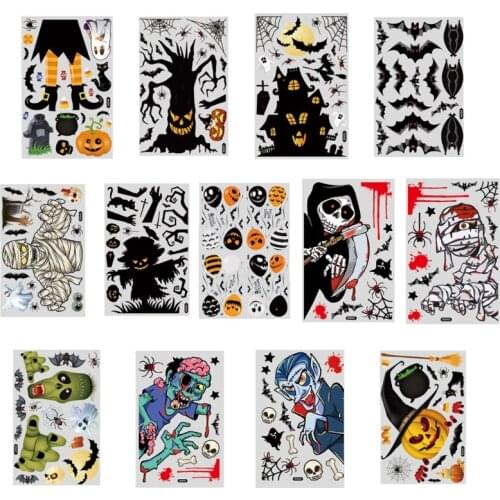 2021 New Creative Halloween Window Stickers PVC Decals Automobile Exterior Decorative