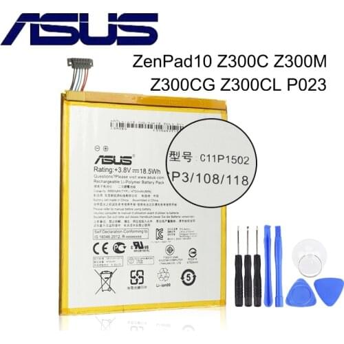 ASUS C11P1502 Tablet PC Original Battery For ASUS ZenPad10 Z300C Z300M Z300CG Z300CL P023 P01T 10.1 4890mAh High Capacity