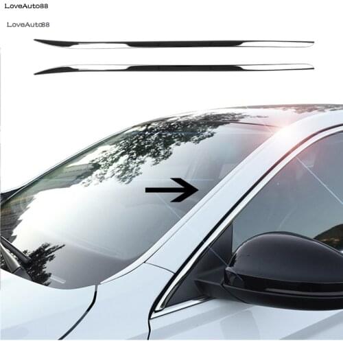 Car A Pillar Bright Strip Window Trim Strip Body with Bright Exterior Decoration for Volkswagen VW Jetta MK7 2019 2020 2021